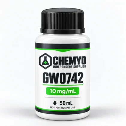 Chemyo GW0742 solution packaging illustration, 10 mg/mL, 50 mL
