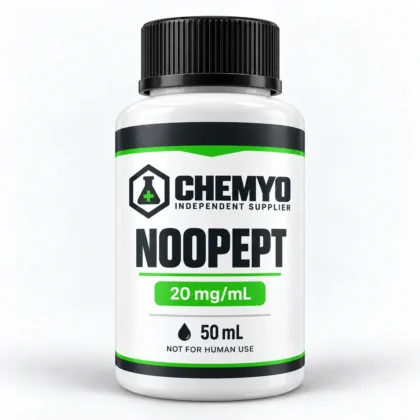 Chemyo Noopept solution packaging illustration, 20 mg/mL, 50 mL